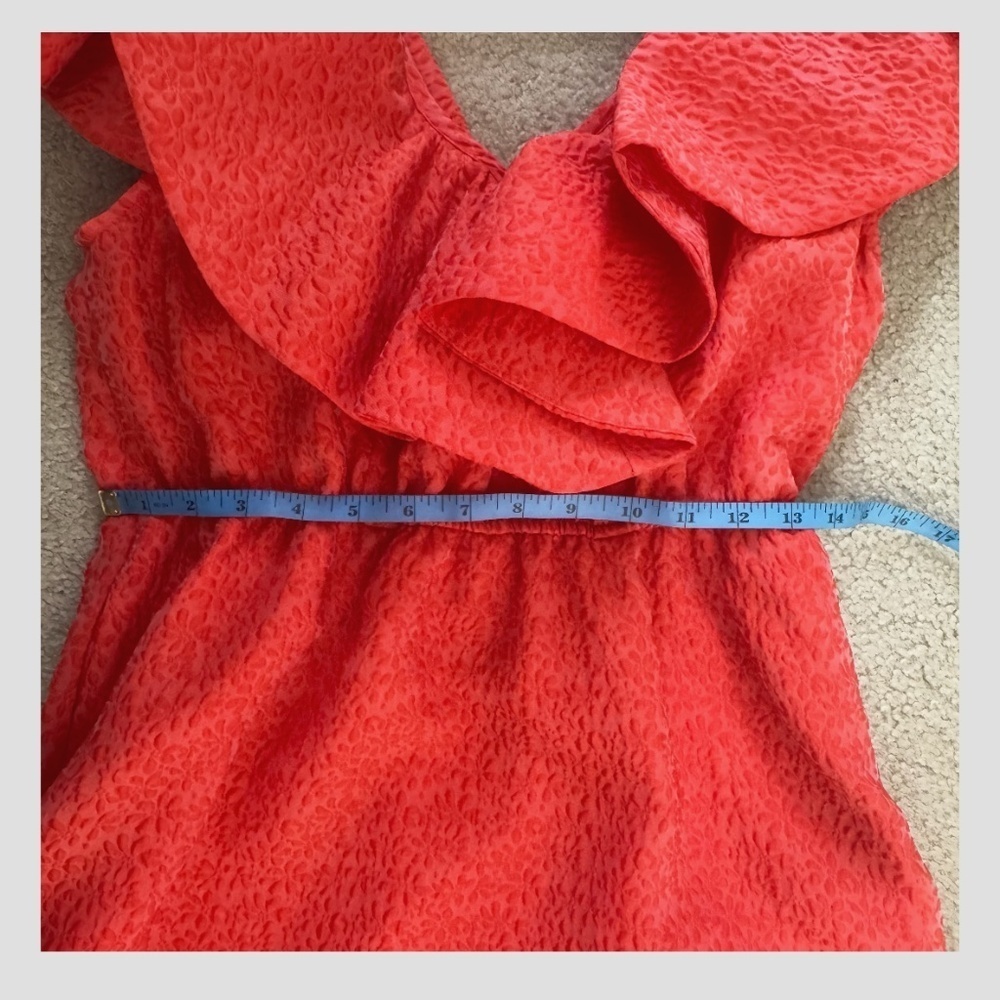 Chelsea28 Cocktail Dress Ruffle Shoulders Puckered Midi Dress Occasion Dress - Picture 12 of 16